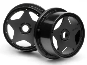 HPI Baja 5B Super Star Wheel - Black - Front - Pair