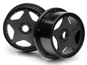 HPI Baja 5B Super Star Wheel - Black - Front - Pair