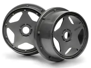 HPI Baja 5B Super Star Wheel - Gunmetal - Front - Pair