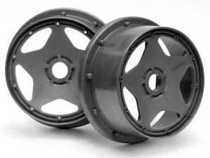 HPI Baja 5B Super Star Wheel - Gunmetal - Front - Pair