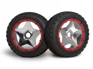 HPI Baja 5B Super Star Wheel - Shiny Chrome - Front - Pair