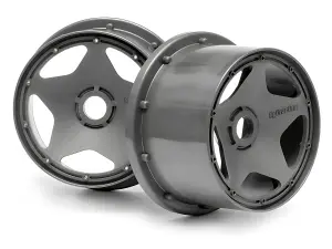 HPI Baja 5B Super Star Wheel - Gunmetal - Rear - Pair