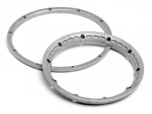 Heavy Duty Wheel Bead Lock Rings for HPI Baja 5B - Silver (1 Pair - fits 2 Wheels)