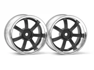HPI Rays Gram Lights 57S-Pro Chrome/Black (3mm Offset) ** CLEARANCE **