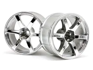 HPI LP35 Yokohama AVS Model T6 Chrome Wheels - 1 Pair