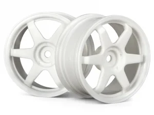 HPI TE37 Wheels 26mm White (0mm Offset)