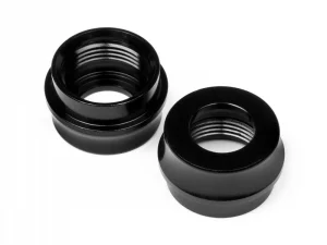 Big Bore Shock Bottom Cap Black D8 (2Pcs)