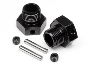 Wheel Hex Hub 6.7mm Black (2Pcs)