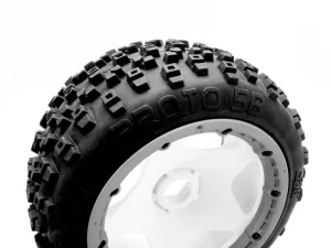 HB PROTO TIRE (White/Baja 5B/Rear/2pcs)