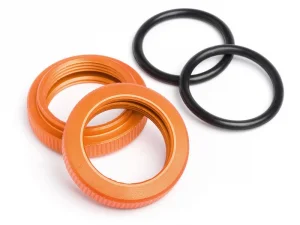 HPI Shock Adjuster Nut 20mm (Orange/2Pcs)