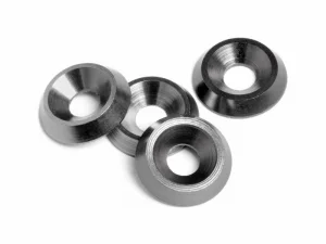 Cone Washer 3x9x2mm Gunmetal 4pcs E10