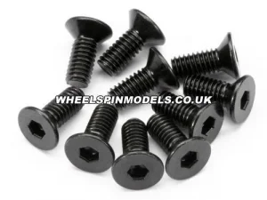 Flat Head Screw M4X10mm (6Pcs) Hex Socket