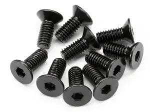 Flat Head Screw M4X10mm (6Pcs) Hex Socket