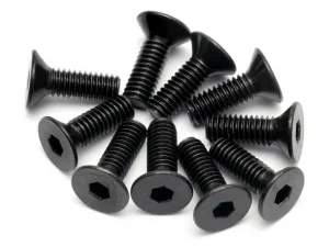 Flat Head Screw M4x12mm (Hex Socket/10Pcs)