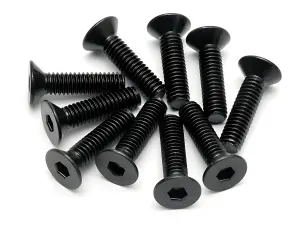 Flat Head Screw M4x15mm (Hex Socket/10Pcs)