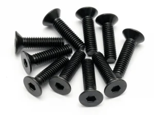 Flat Head Screw M4x15mm (Hex Socket/10Pcs)