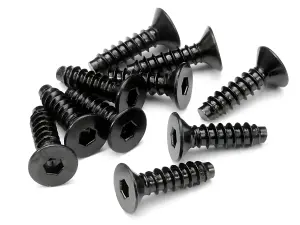 TP Flat Head Screw M4X15mm (10) Hex Socket