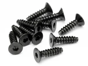 TP Flat Head Screw M4X15mm (10) Hex Socket