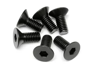 Flat Head Screw M6x14mm (6pcs) 4.0mm Hex Socket