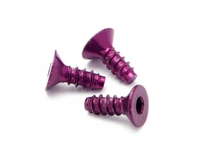 Aluminium TP Flat Head Screw (3x8mm Hex Head Purple/5Pcs)
