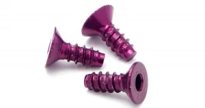 Aluminium TP Flat Head Screw (3x8mm Hex Head Purple/5Pcs)