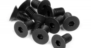 Flat Head Countersunk Screw M3X6mm 2.0mm Hex Socket (6Pcs)