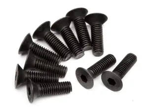 Countersunk Flat Head Screw M3x10mm (6pcs) 2mm Hex Socket