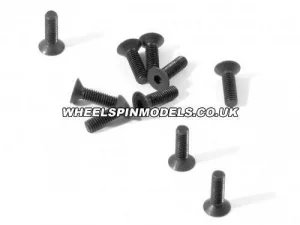 Countersunk Flat Head Screw M3x10mm (6pcs) 2mm Hex Socket