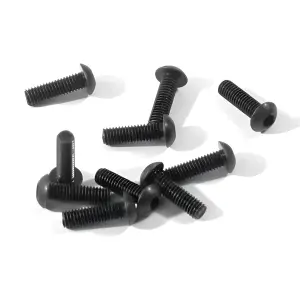 Button Head Screw M3x10mm (2mm Hex Socket/6Pcs)