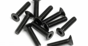 Flat Head Screw M2.5x12mm Hex Socket (10)