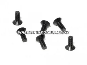 Countersunk Flat Head Screw M3x8mm (6Pcs) 2mm Hex Socket