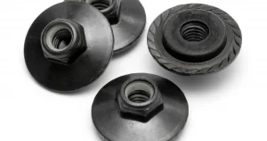 Flanged Lock Nut M5x8mm Black (4) for Savage X Wheels