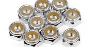 Aluminium Lock Nut M4 (Silver/10Pcs)
