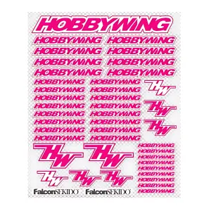 Hobbywing Pink/White Decal Sheet