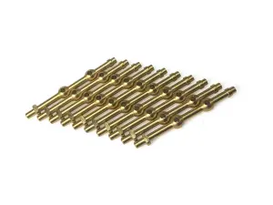 2 Hole Capping Rail Stanchion - Brass 20mm