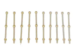 2 Hole Stanchion - Brass 35mm (10)