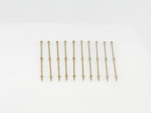 2 Hole Stanchion - Brass 40mm (10)
