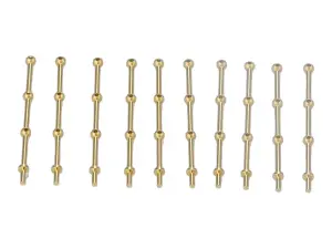 3 Hole Stanchion - Brass 35mm (10)