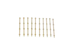 3 Hole Stanchion - Brass 40mm (10)