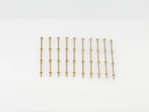 3 Hole Stanchion - Brass 40mm (10)
