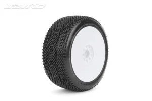 Jetko J Ten Composite Soft 1:8 Buggy Pre-glued White Revo Rims (2)