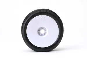 Jetko Lesnar Super Soft 1:8 Truggy Tyres Pre-Glued on White Rims (2)