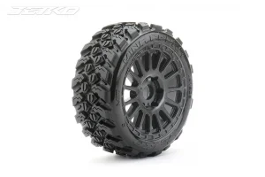 Jetko Extreme King Cobra 1:8 Buggy Belted Tyres on Black Wheels 17mm Hex (2)