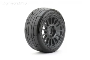 Jetko Extreme Super Sonic 1:8 Buggy Belted Tyres on Black Wheels 17mm Hex (2)