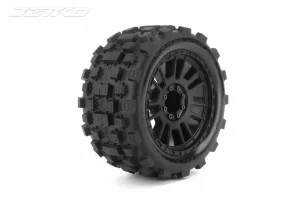 Jetko EX Tyre MT Slick Super Sonic Belted 3.8 Black Wheel 17mm (2)