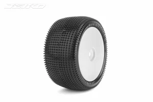 Jetko Challenger Medium EOS 1:10 Buggy 2.2 Rear Tyres Mounted on White Wheels (2)