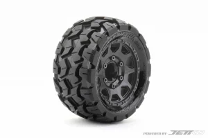 Jetko EX Tomahawk 1:8 Buggy Tyres Mounted on Black Wheels (2)