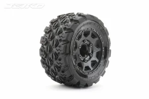 Jetko EX King Cobra ST Tyres Mounted on Black 2.8 Wheels (2)