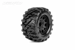 Jetko EX Tyre MT Wasteland Black Wheel 2.8 on 12/14/17mm Hex Wheels (2)