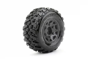 Jetko EX Belted Tyres on King Cobra SC Black wheel 12/14/17mm Hex (2)